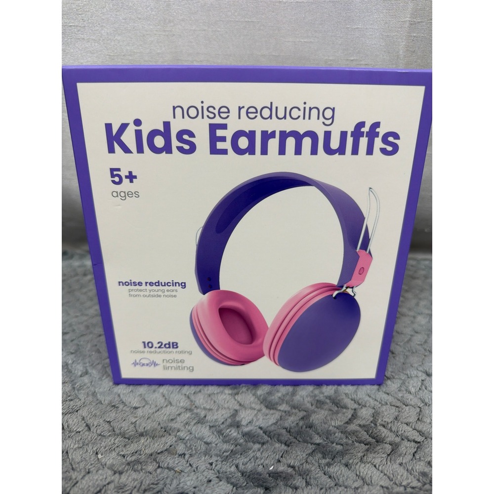 Vivitar Noise Reducing Kids Earmuffs Purple Pink 10.2dB NRR Ages 5+ HD35-EN-PP